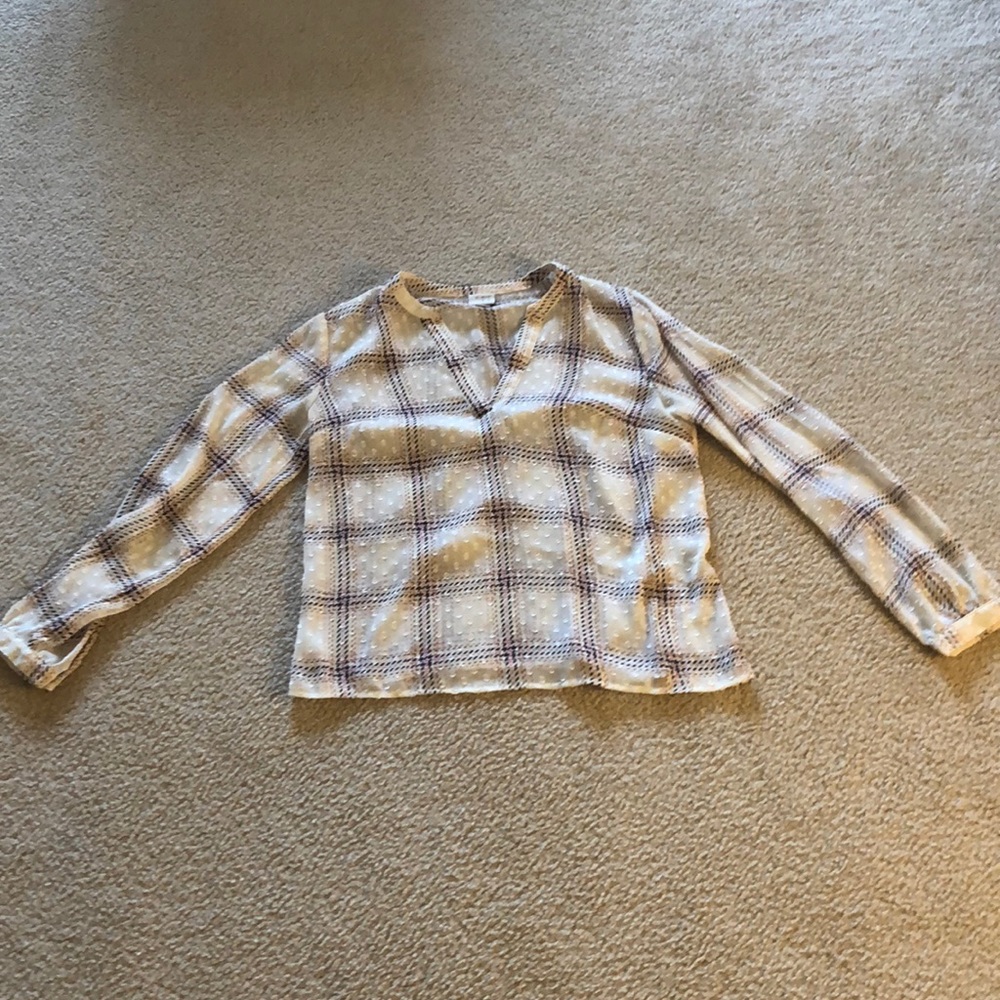 Long sleeve multi-colored blouse